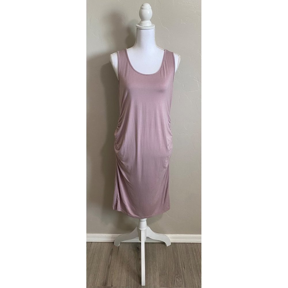 Sleeveless Mauve Scoop Neck Mini Dress